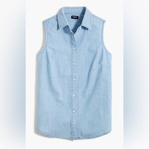 JCrew Chambray Button-down Sleeveless shirt